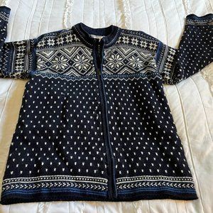 Dale of Norway Wool Sweater Full Zip Size Large